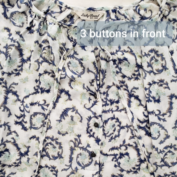 Lucky brand blouse, M - Picture 8 of 8